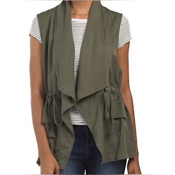 Sanctuary Jackets & Blazers - Sanctuary Olive Green Open Front Utility Vest